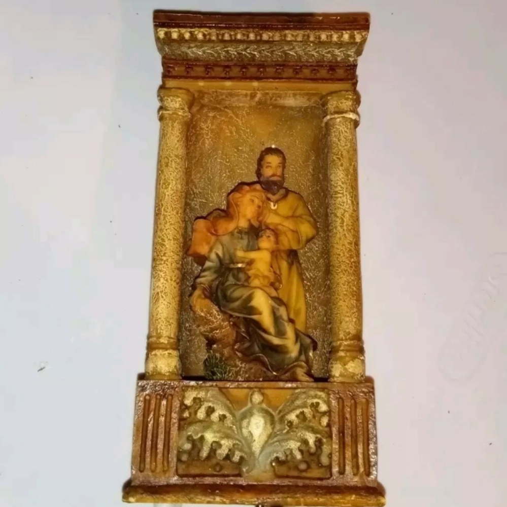 Holy Family Mary Joseph Baby Jesus Music Box Nativity Christ Grotto Home Decor